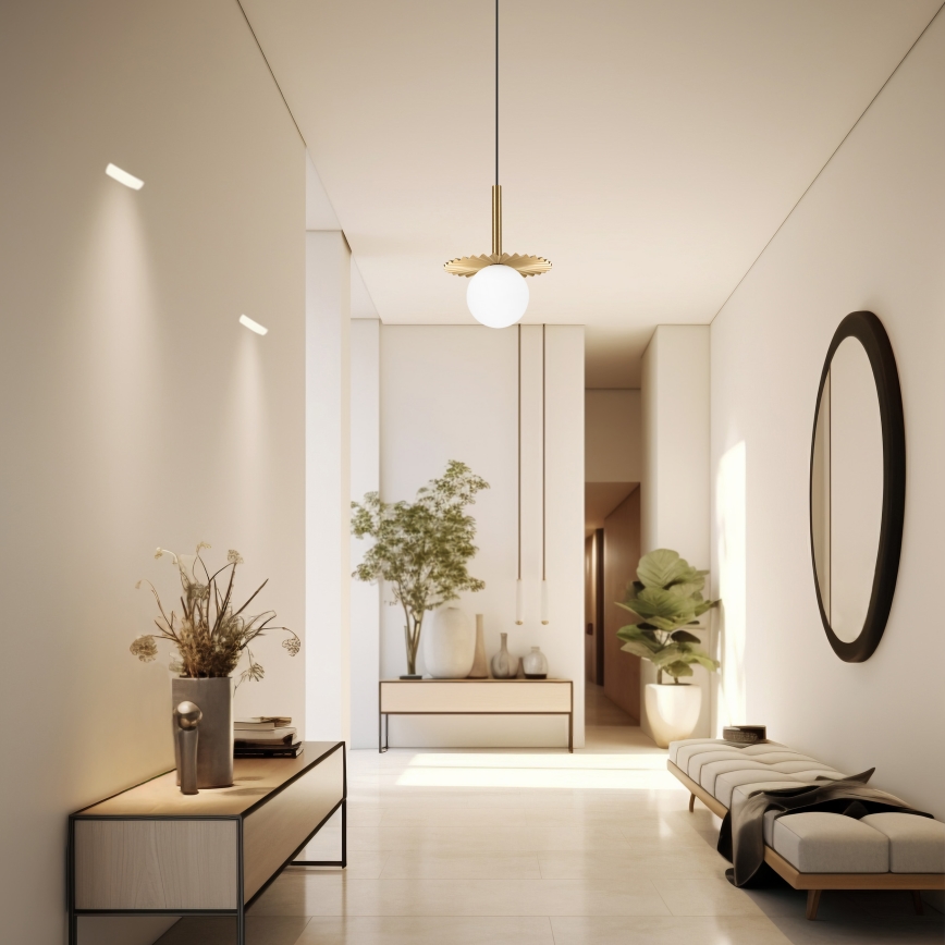 Hanglamp aan kabel CHITA 1xG9/5W/230V goudkleurig