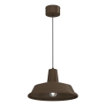 Hanglamp aan kabel CLASS 1xE27/15W/230V bruin