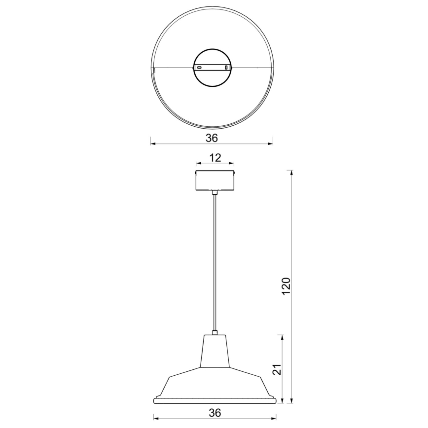 Hanglamp aan kabel CLASS 1xE27/15W/230V bruin