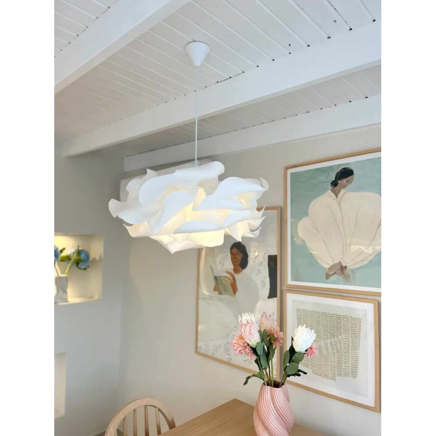 Hanglamp aan kabel CLOUDY 1xE27/40W/230V wit