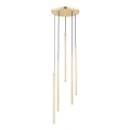 Hanglamp aan kabel COLLET 5xG9/40W/230V Ø 30 cm goudkleurig