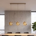 Hanglamp aan kabel COSMO 3xE14/10W/230V beige/gerookt beige