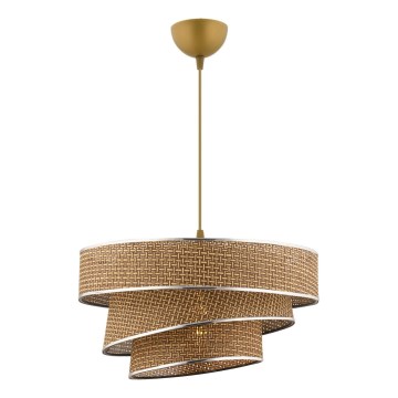 Hanglamp aan kabel COUPER 1xE27/60W/230V bruin/glanzend chroom