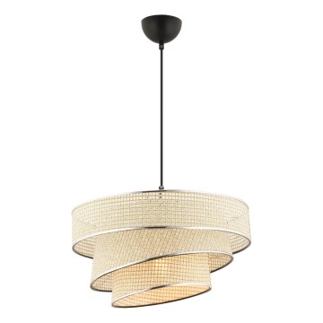 Hanglamp aan kabel COUPER 1xE27/60W/230V crème/glanzend chroom