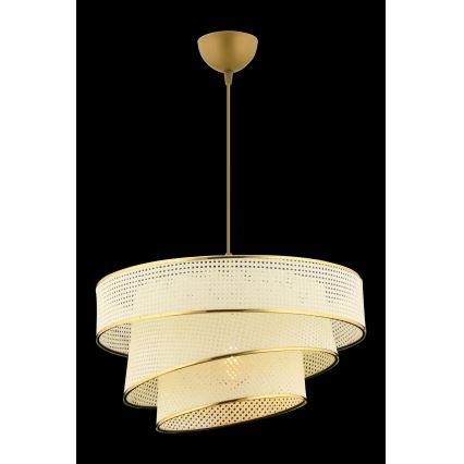 Hanglamp aan kabel COUPER 1xE27/60W/230V wit/goud
