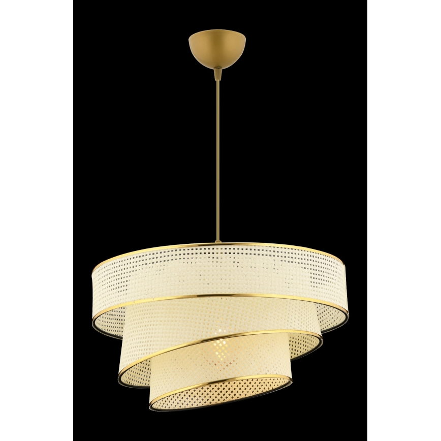 Hanglamp aan kabel COUPER 1xE27/60W/230V wit/goud