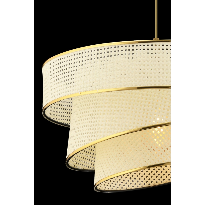 Hanglamp aan kabel COUPER 1xE27/60W/230V wit/goud