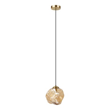 Hanglamp aan kabel CRISTAL 1xE14/15W/230V messing/rookbeige