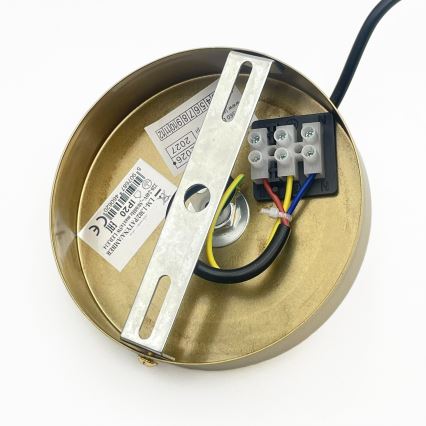 Hanglamp aan kabel CRISTAL 1xE14/15W/230V messing/rookbeige