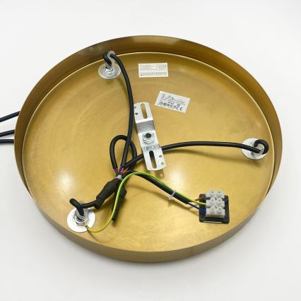 Hanglamp aan kabel CRISTAL 3xE14/15W/230V messing/rookbeige