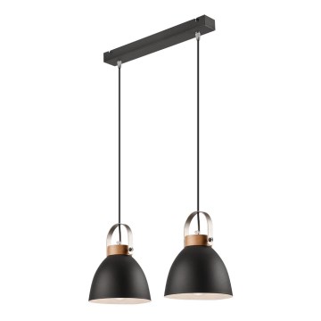 Hanglamp aan kabel DANIELLE 2xE27/60W/230V beukenhout