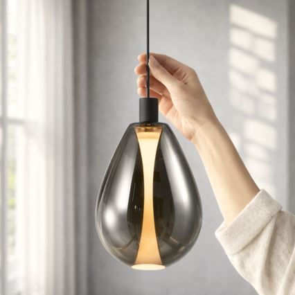Hanglamp aan kabel DENSO 1xG9/5W/230V Ø 20 cm zwart chroom