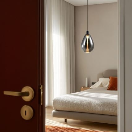 Hanglamp aan kabel DENSO 1xG9/5W/230V Ø 20 cm zwart chroom