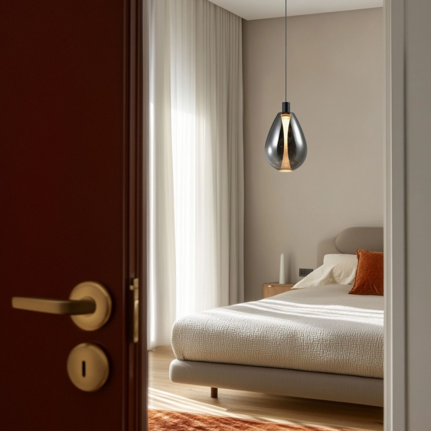 Hanglamp aan kabel DENSO 1xG9/5W/230V Ø 20 cm zwart chroom
