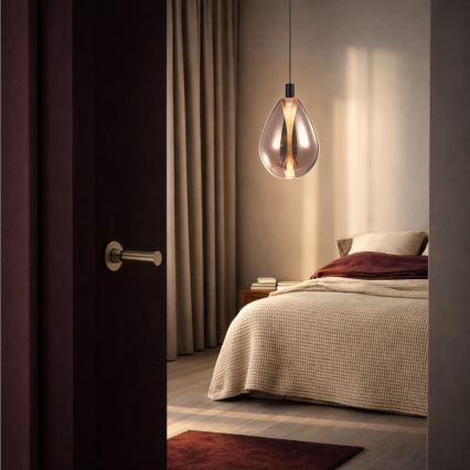 Hanglamp aan kabel DENSO 1xGU10/10W/230V Ø 30 cm koper/zwart