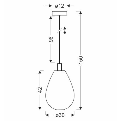 Hanglamp aan kabel DENSO 1xGU10/10W/230V Ø 30 cm zwart chroom