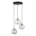 Hanglamp aan kabel DEVI 3xE27/15W/230V zwart/helder