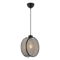 Hanglamp aan kabel DRUM 1xE27/60W/230V grijs/zwart