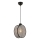 Hanglamp aan kabel DRUM 1xE27/60W/230V grijs/zwart