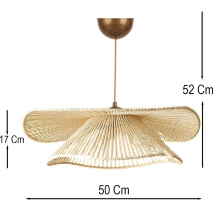 Hanglamp aan kabel DUVELA 1xE27/40W/230V beige