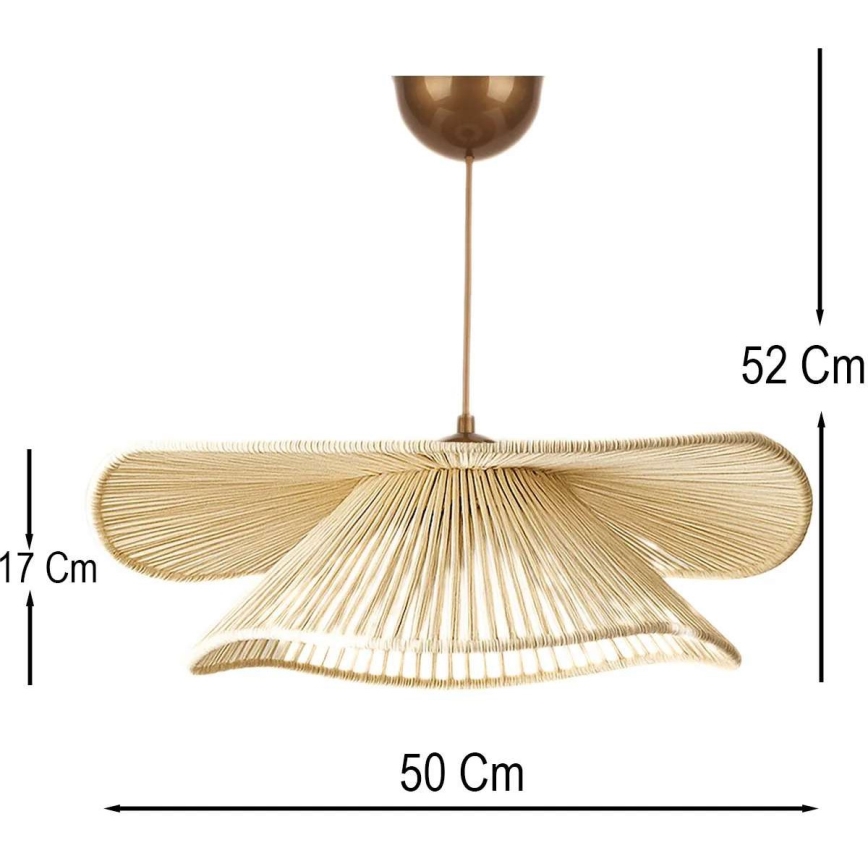 Hanglamp aan kabel DUVELA 1xE27/40W/230V beige