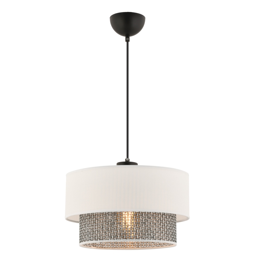 Hanglamp aan kabel ECHO 1xE27/60W/230V crème/grijs