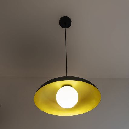 Hanglamp aan kabel ECLIPSE 1xE27/15W/230V zwart/goud