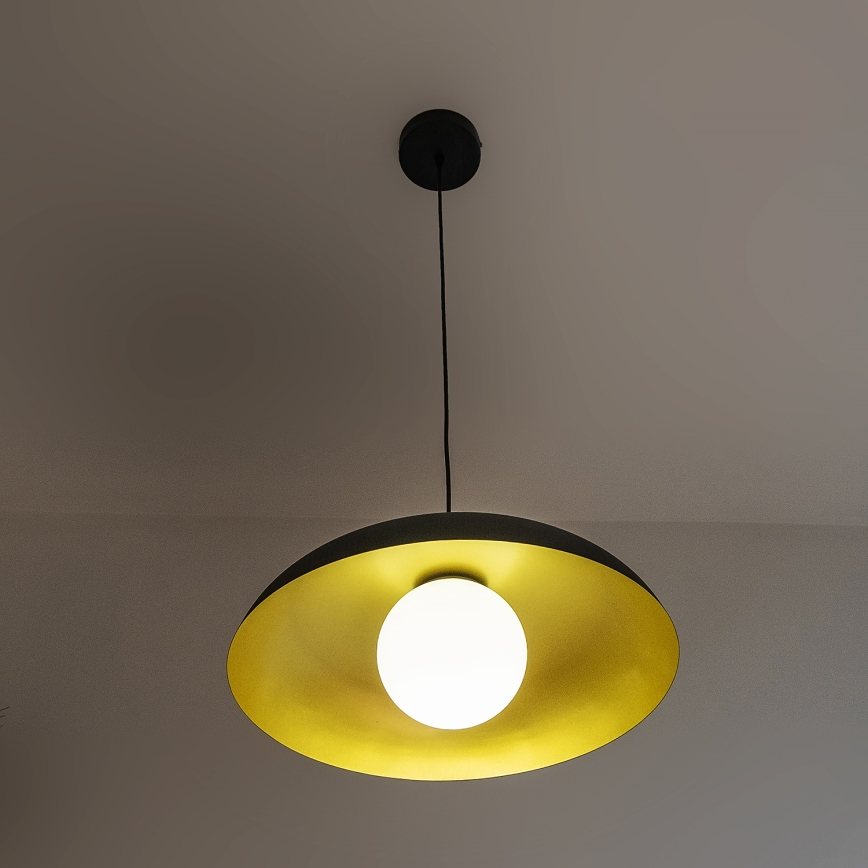 Hanglamp aan kabel ECLIPSE 1xE27/15W/230V zwart/goud