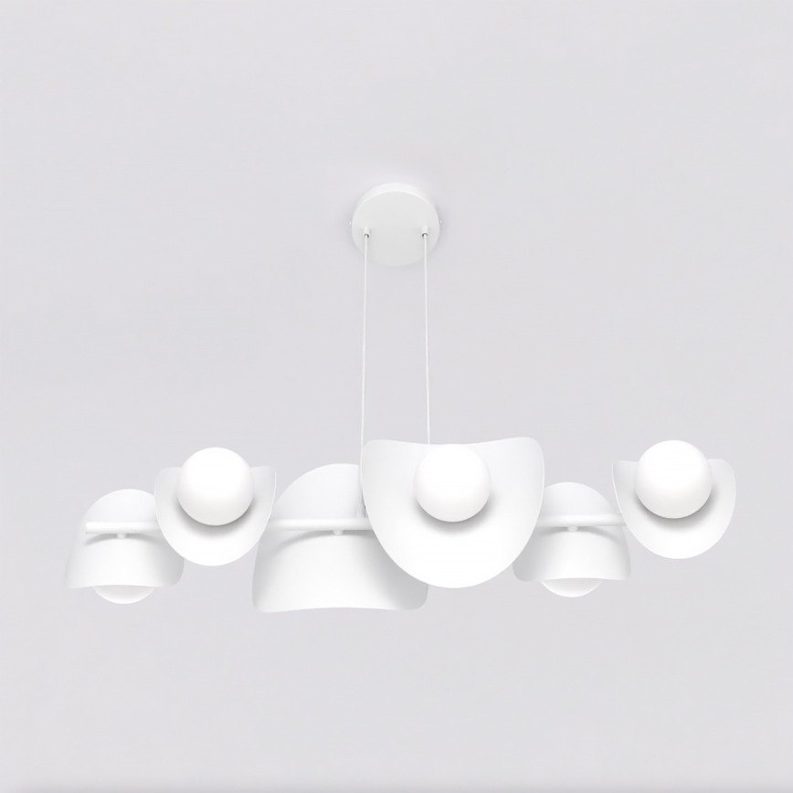 Hanglamp aan kabel ELEMENTI 6xG9/8W/230V wit