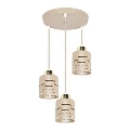 Hanglamp aan kabel ELEN 3xE27/35W/230V Ø 29 cm beige/goud