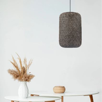 Hanglamp aan kabel ELLEN 1xE27/20W/230V Ø 30 cm antraciet
