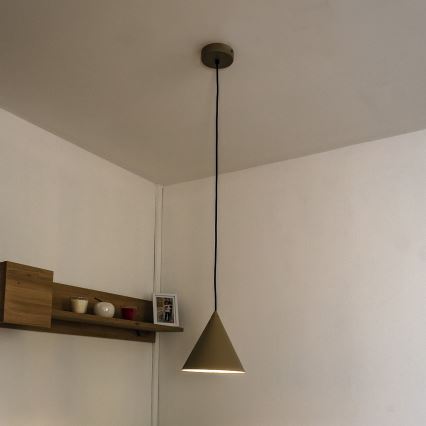 Hanglamp aan kabel ETNA II 1xE27/15W/230V Ø 18,5 cm beige