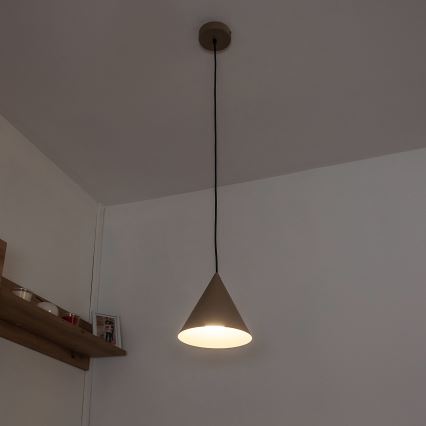 Hanglamp aan kabel ETNA II 1xE27/15W/230V Ø 18,5 cm beige