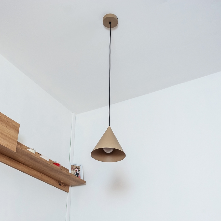 Hanglamp aan kabel ETNA II 1xE27/15W/230V Ø 18,5 cm beige