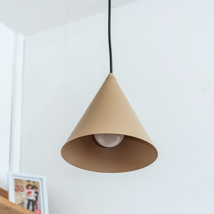 Hanglamp aan kabel ETNA II 1xE27/15W/230V Ø 18,5 cm beige