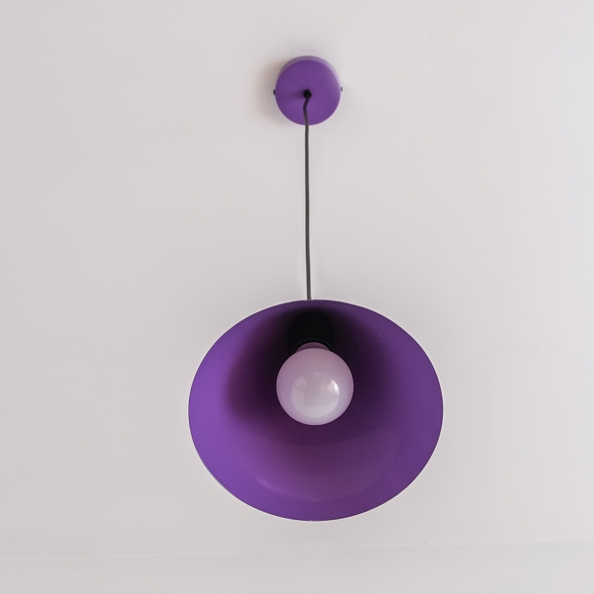 Hanglamp aan kabel ETNA II 1xE27/15W/230V Ø 18,5 cm paars