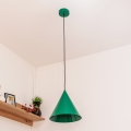 Hanglamp aan kabel ETNA II 1xE27/15W/230V Ø 25 cm groen