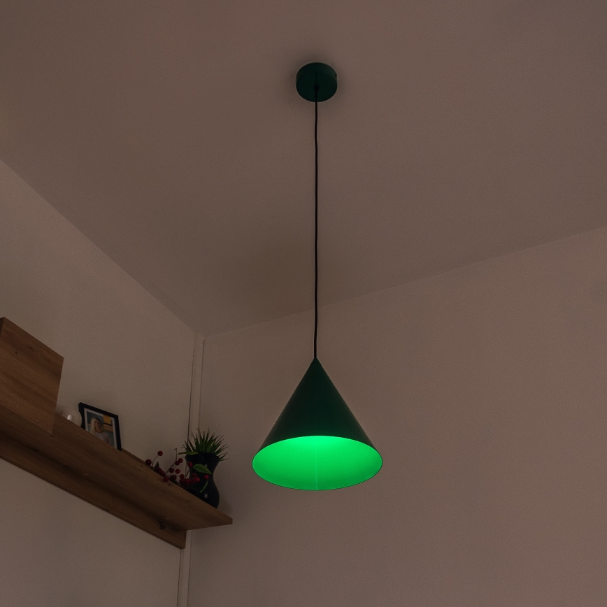 Hanglamp aan kabel ETNA II 1xE27/15W/230V Ø 25 cm groen