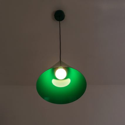Hanglamp aan kabel ETNA II 1xE27/15W/230V Ø 25 cm groen