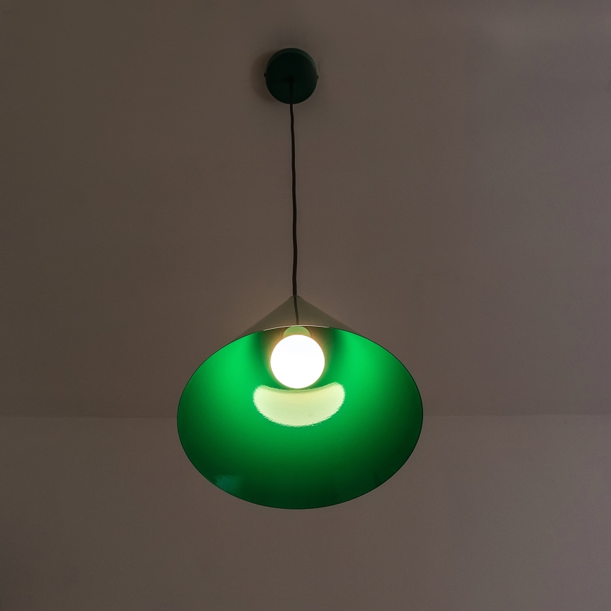 Hanglamp aan kabel ETNA II 1xE27/15W/230V Ø 25 cm groen