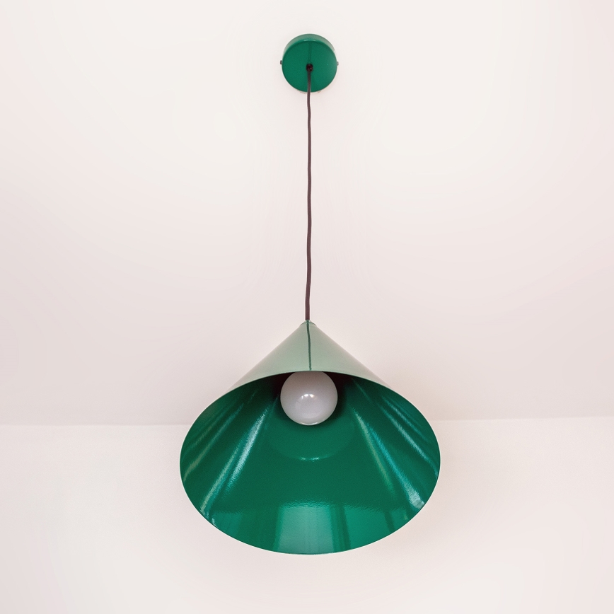 Hanglamp aan kabel ETNA II 1xE27/15W/230V Ø 25 cm groen