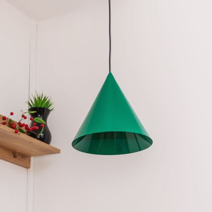 Hanglamp aan kabel ETNA II 1xE27/15W/230V Ø 25 cm groen