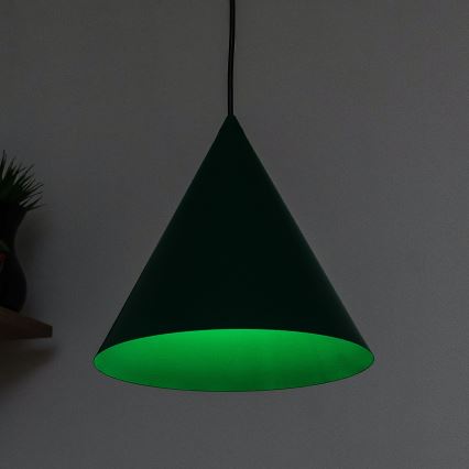 Hanglamp aan kabel ETNA II 1xE27/15W/230V Ø 25 cm groen