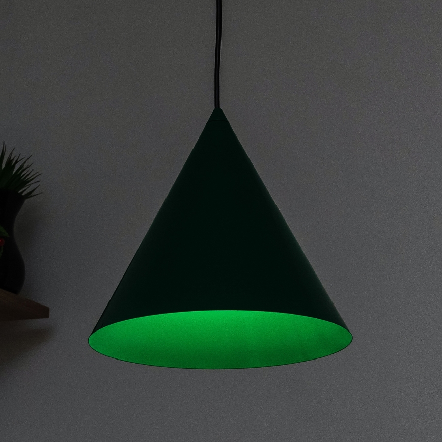 Hanglamp aan kabel ETNA II 1xE27/15W/230V Ø 25 cm groen