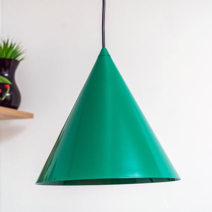 Hanglamp aan kabel ETNA II 1xE27/15W/230V Ø 25 cm groen