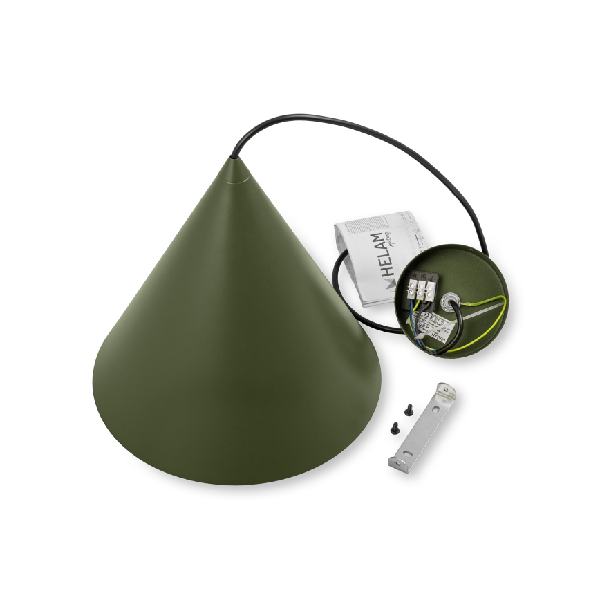Hanglamp aan kabel ETNA II 1xE27/15W/230V Ø 25 cm groen