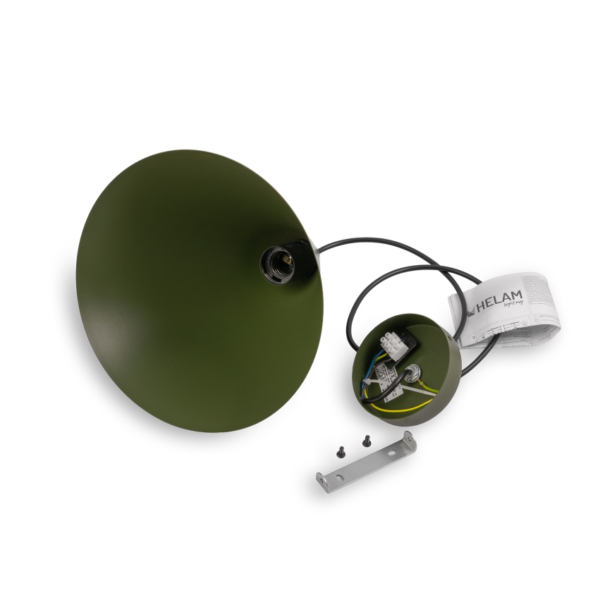 Hanglamp aan kabel ETNA II 1xE27/15W/230V Ø 25 cm groen