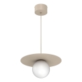 Hanglamp aan kabel FLAT 1xE27/15W/230V beige
