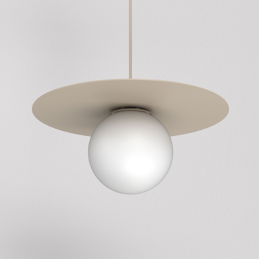 Hanglamp aan kabel FLAT 1xE27/15W/230V beige