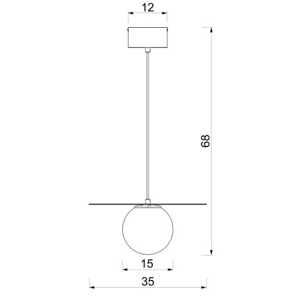Hanglamp aan kabel FLAT 1xE27/15W/230V bordeaux